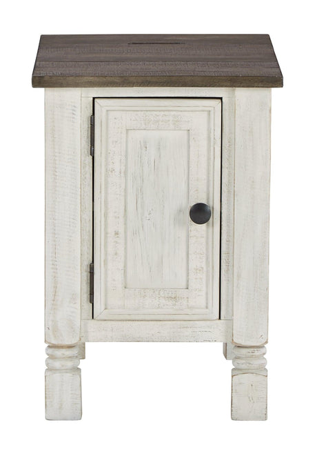 Head-on view of Havalance Chairside End Table
