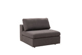 Penelope Smoke Armless Chair by Nova, front view