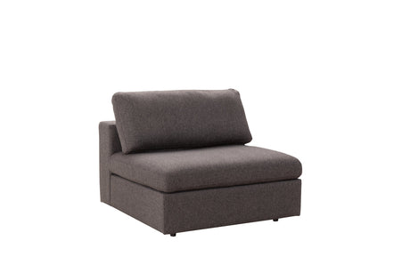 Penelope Smoke Armless Chair by Nova, front view