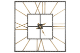 Thames black and gold finish wall clock close-up detail