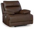 VonRyan Tobacco Leather Power Recliner main angled view