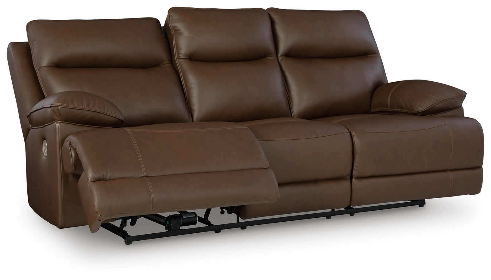 VonRyan Tobacco Leather Power Reclining Sofa