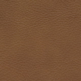 Caramel top-grain leather and faux leather material swatch