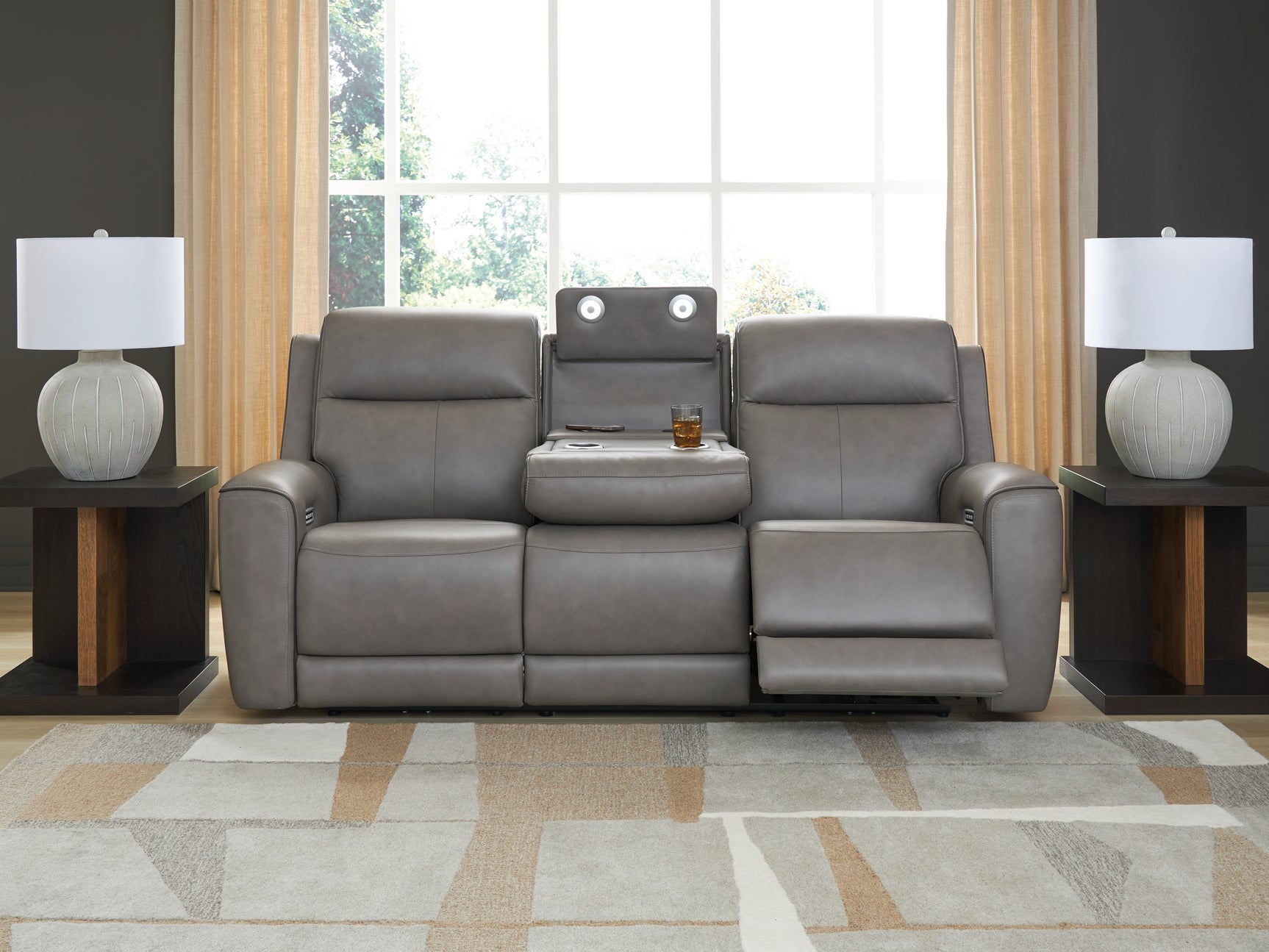 5Z-Comfort Coin Leather Power Reclining Sofa
