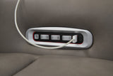 5Z-Comfort Coin Leather Power Reclining Loveseat with Console