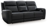 5Z-Comfort Onyx Power Reclining Sofa side view showing reclining position