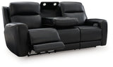 5Z-Comfort Onyx Power Reclining Sofa top view showing seat cushions and headrests