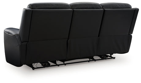 5Z-Comfort Onyx Power Reclining Sofa back view