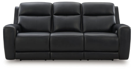 5Z-Comfort Onyx Power Reclining Sofa close-up of adjustable headrest