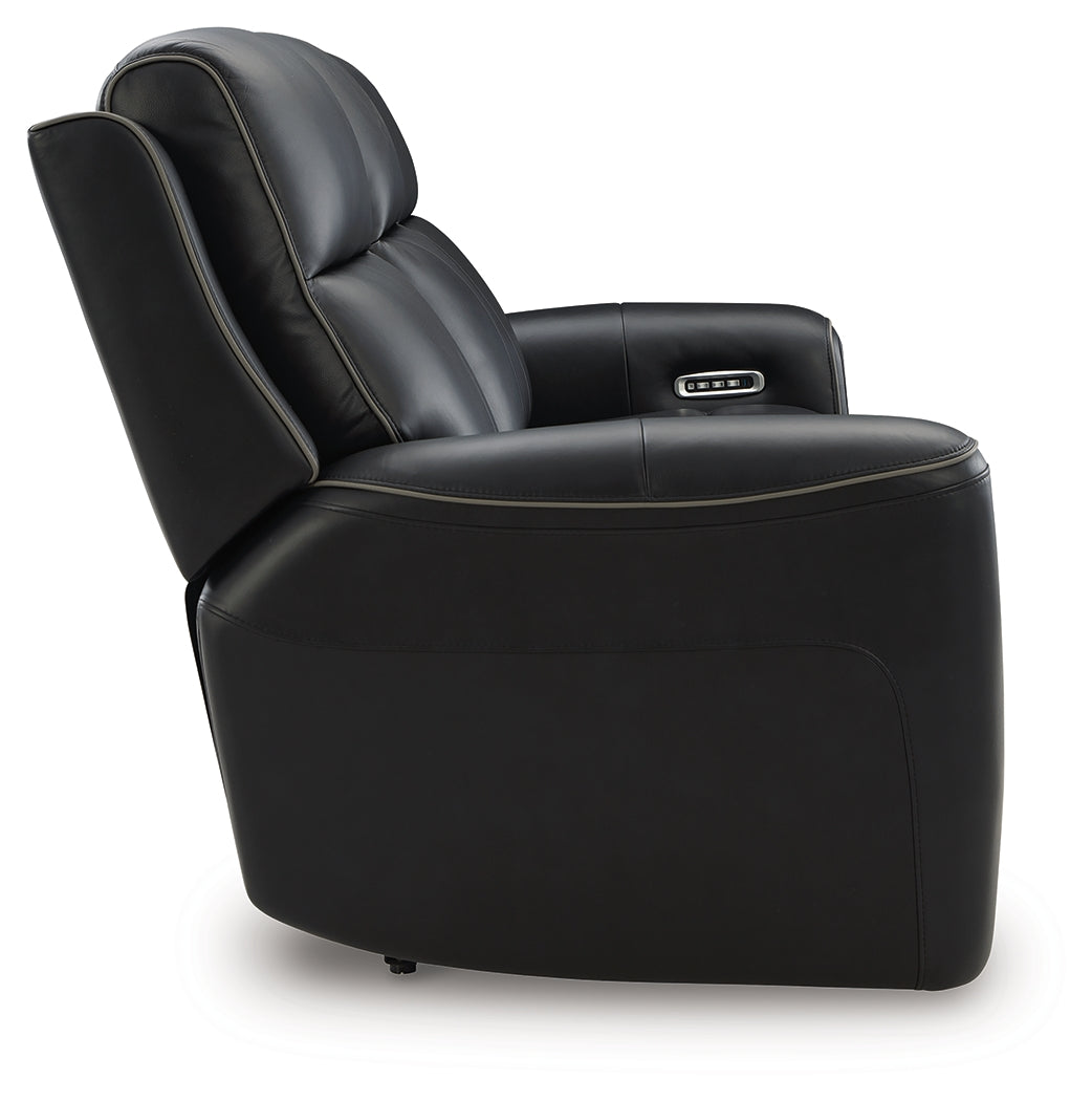 5Z-Comfort Onyx Power Reclining Sofa side profile angle