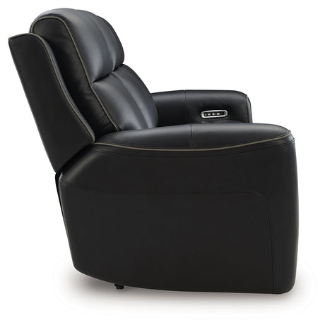 5Z-Comfort Onyx Power Reclining Sofa side profile angle