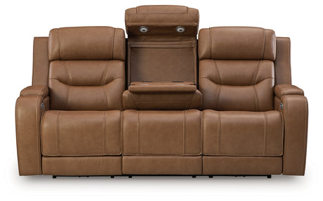 Adjustable headrest detail on Knightington sofa