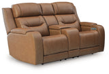 Knightington loveseat angled closed position