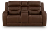 Knightington loveseat head on view