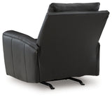 Glossmore Black Leather Recliner back view
