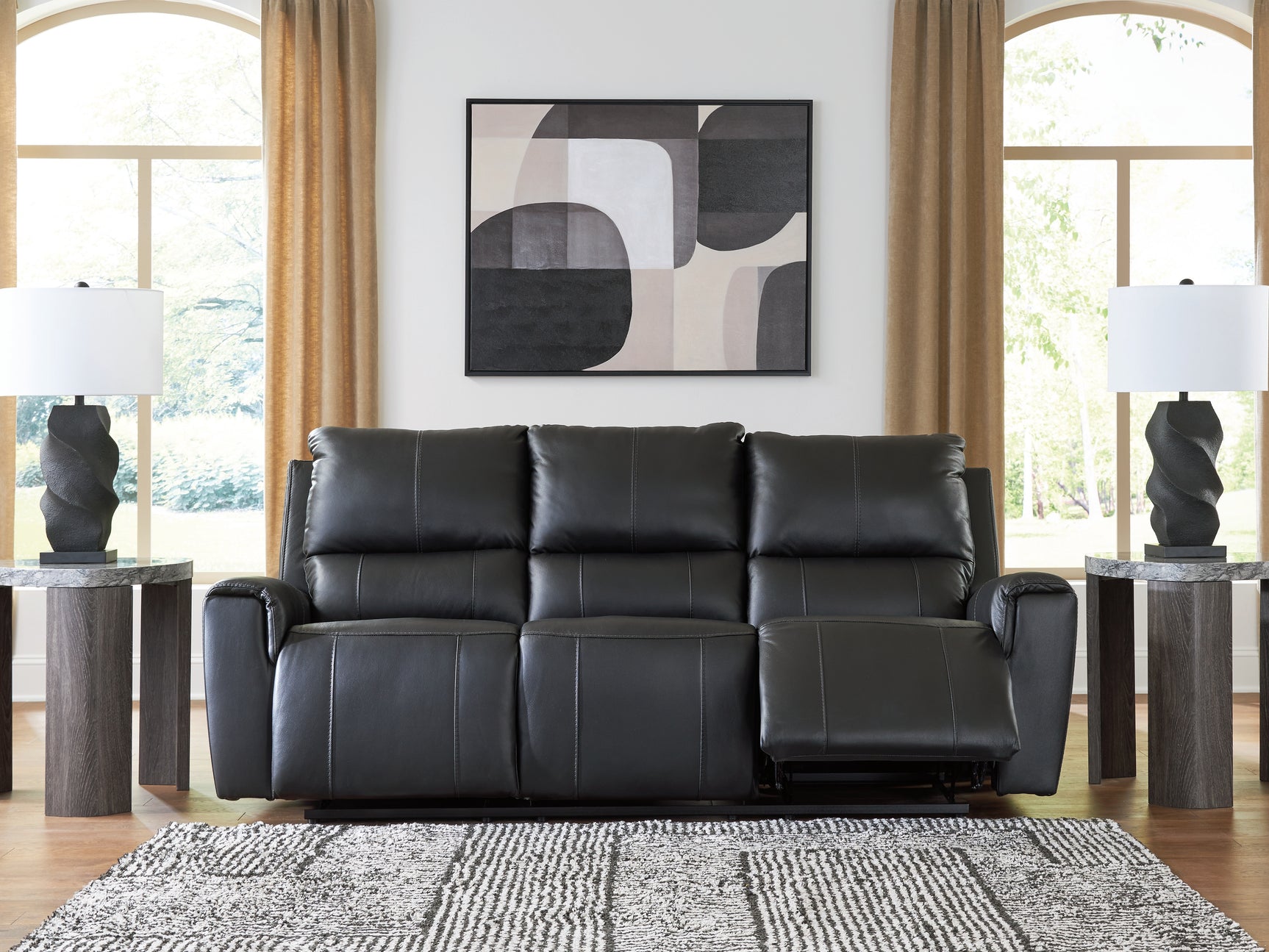 Glossmore reclining sofa fully reclined seating