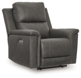 Side view of Bleckley Anchor Leather Power Recliner