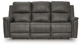 Side view of Bleckley Anchor Leather Power Recliner Sofa