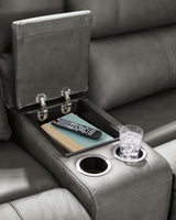 Console with storage compartment and dual cup holders