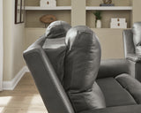 Built-in USB-A and USB-C charging ports on loveseat