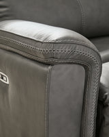 Detailed stitching on leather upholstery