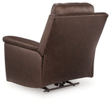 back view of Bleckley Espresso Leather Power Recliner