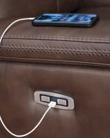 USB-A and USB-C charging ports on sectional