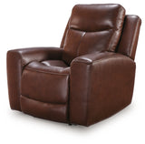 side view of Next Move Mahogany Leather Power Recliner recliner