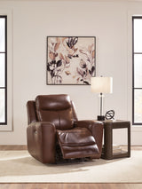 main view of Next Move Mahogany Leather Power Recliner recliner