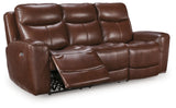 Next Move Power Reclining Sofa open recliner angle view