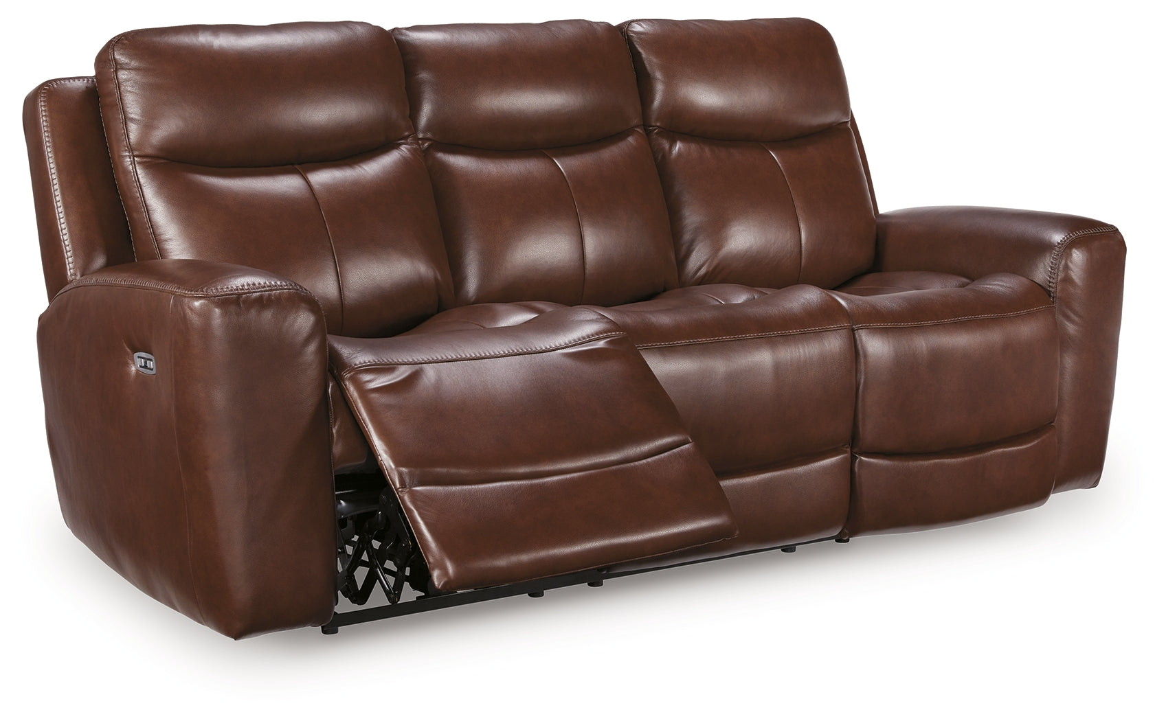 Next Move Power Reclining Sofa open recliner angle view