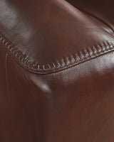 side view of Next Move Mahogany Leather Power Recliner recliner