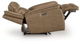 side view of Glencroft Sahara Leather Power Recliner recliner