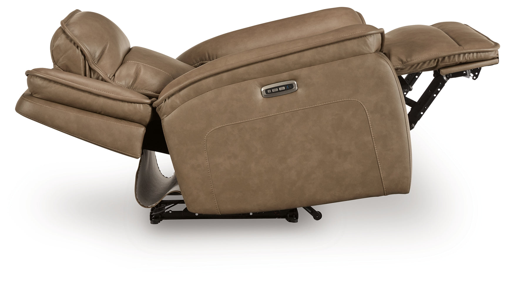 side view of Glencroft Sahara Leather Power Recliner recliner