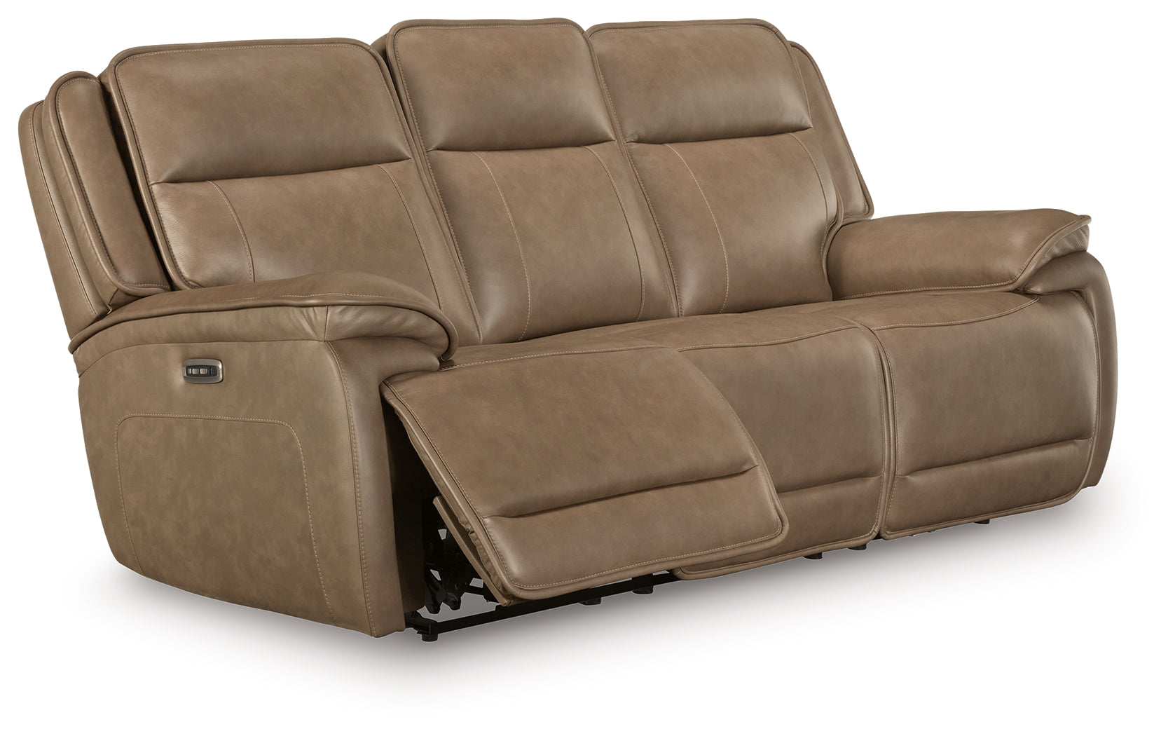 Glencroft reclining sofa side angle open