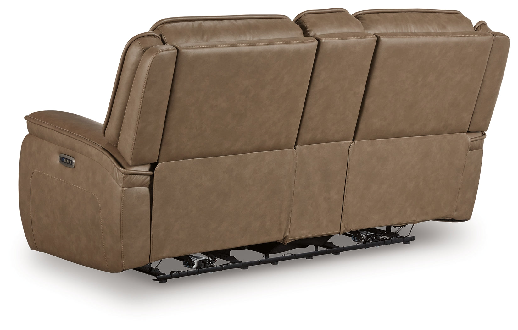 Side lay flat recline of Glencroft Sahara Loveseat