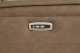 side view of Glencroft Sahara Leather Power Recliner recliner