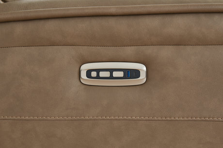 USB-A and USB-C charging ports on loveseat