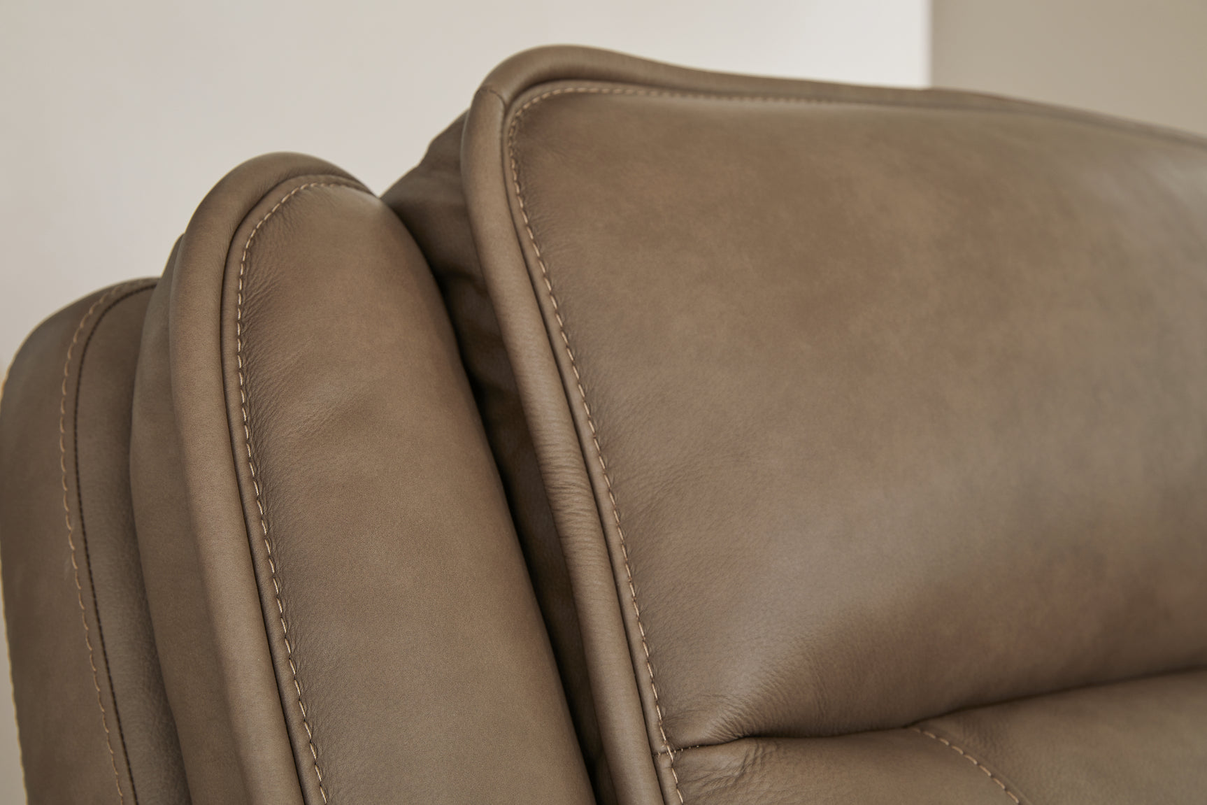 reclining view of Glencroft Sahara Leather Power Recliner recliner