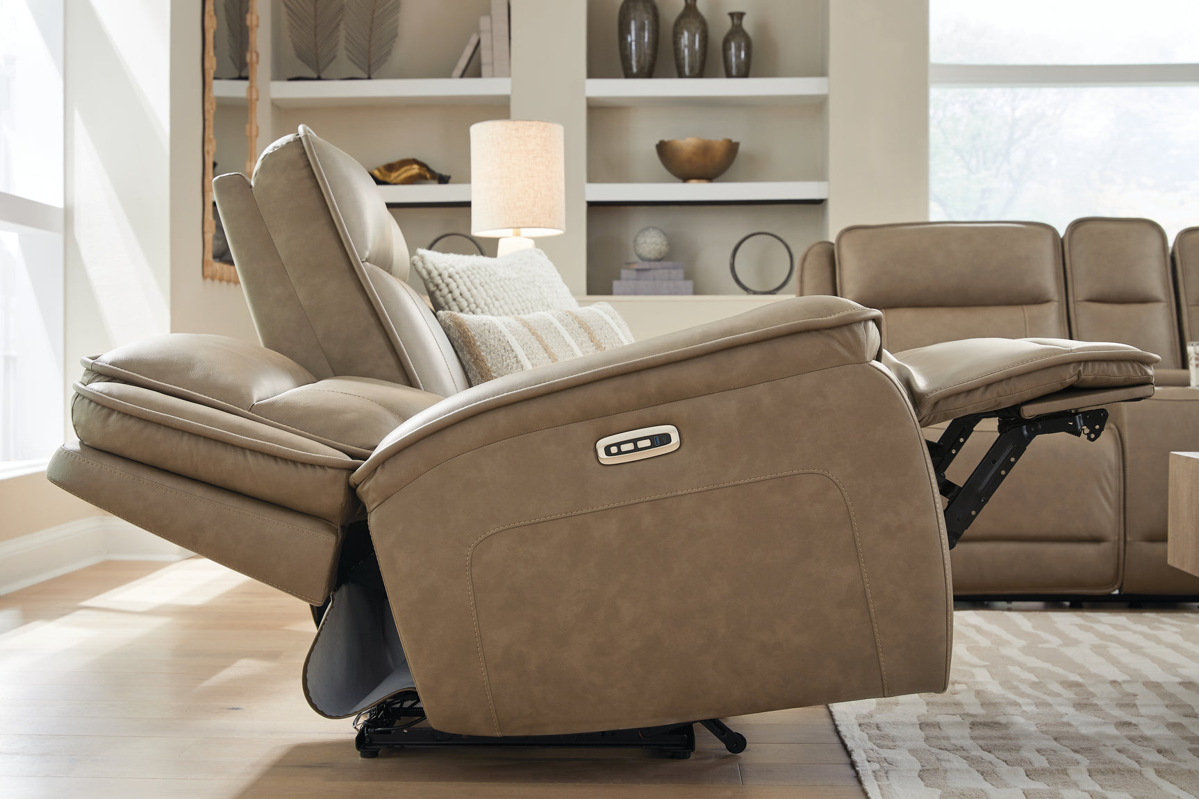 USB charging port on Glencroft Sahara sofa