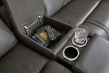Console storage compartment detail