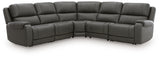 Pittson sectional angle showing power recliner controls