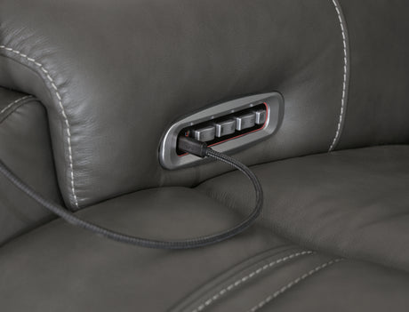 Heat and air massage controls with USB ports