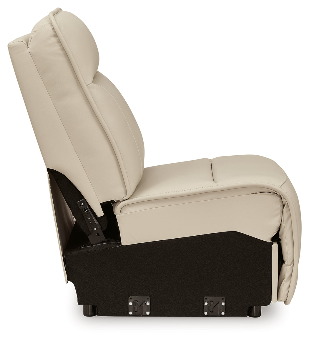 Double Deal sectional right-arm facing power recliner side view