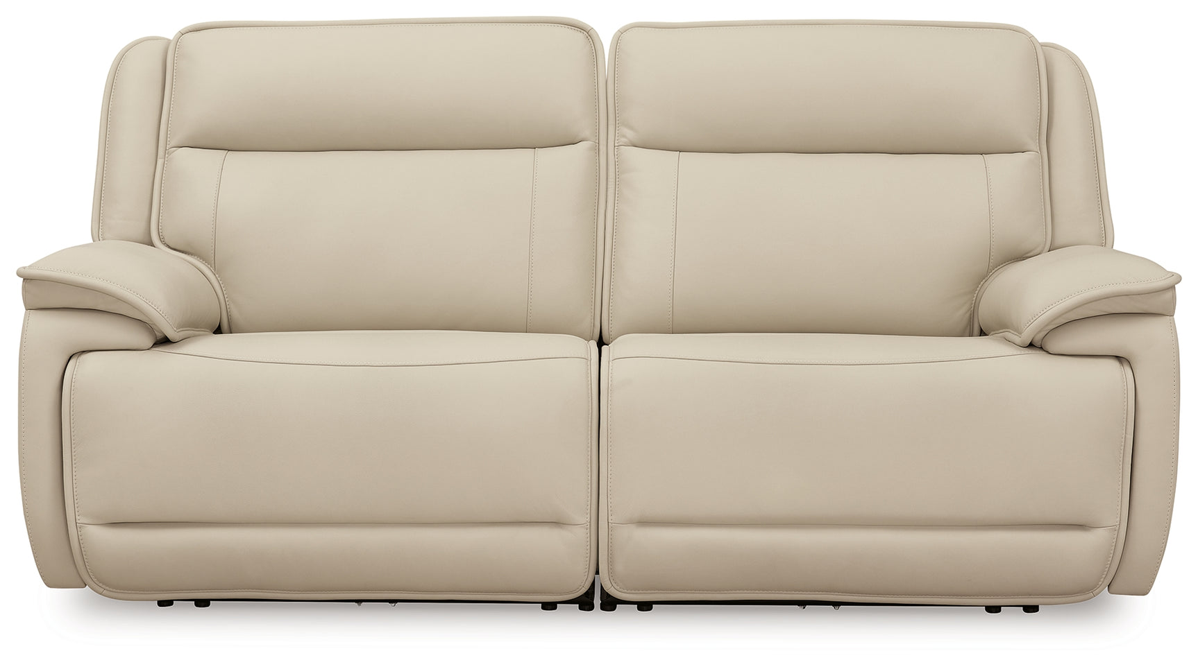 Left-arm facing power recliner showing USB port and cup holder