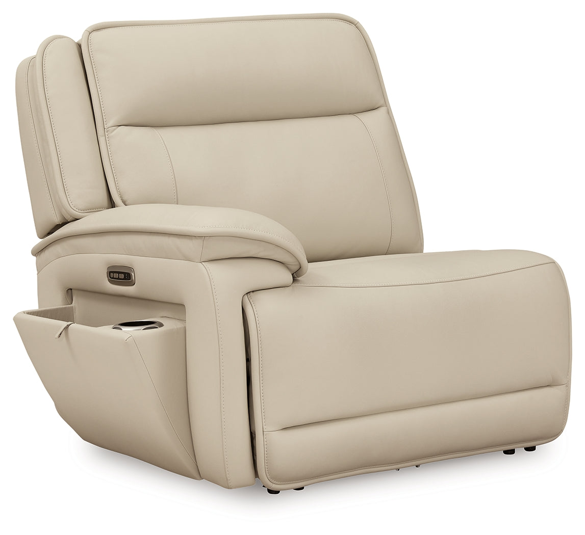 Double Deal sectional armrest storage open angle