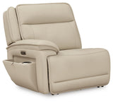 Double Deal Almond Leather 6-Piece Reclining Sectional - image 8
