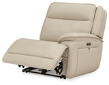 Double Deal Almond Leather 6-Piece Reclining Sectional - image 12