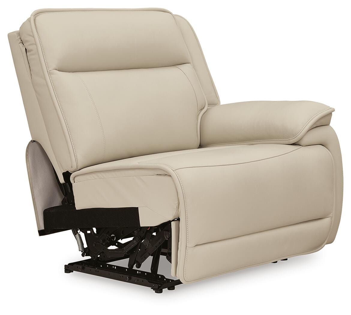 Double Deal Almond Leather 6-Piece Reclining Sectional - image 13