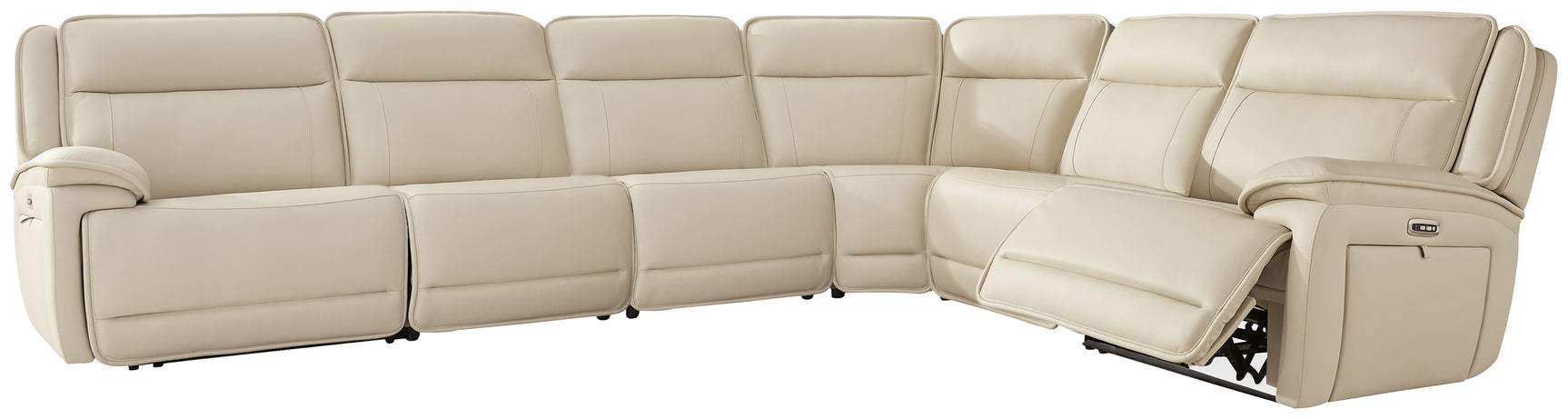 Double Deal sectional left-arm facing power recliner angle